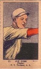 1923 Strip Cards (W515-1) #27 Joe Bush Front