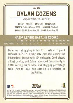 2019 Topps Archives Snapshots #AS-DC Dylan Cozens Back