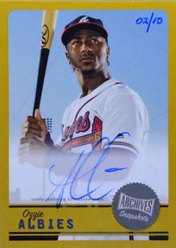 2019 Topps Archives Snapshots - Gold #AS-OA Ozzie Albies Front