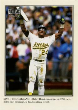 2019 Topps Archives Snapshots - Captured in the Moment #CITM-RH Rickey Henderson Front