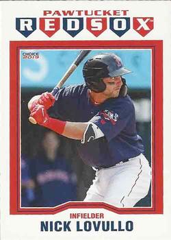 2019 Choice Pawtucket Red Sox #15 Nick Lovullo Front