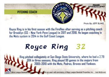 2019 Grandstand Columbia Fireflies #NNO Royce Ring Back