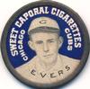 1909-12 Sweet Caporal Domino Discs (PX7) #NNO Johnny Evers Front