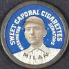 1909-12 Sweet Caporal Domino Discs (PX7) #NNO Clyde Milan Front