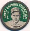 1909-12 Sweet Caporal Domino Discs (PX7) #NNO Rube Oldring Front