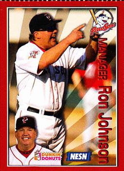 2009 Dunkin' Donuts NESN Pawtucket Red Sox #NNO Ron Johnson Front