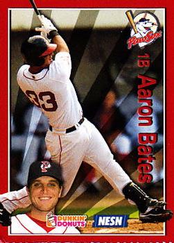 2009 Dunkin' Donuts NESN Pawtucket Red Sox #NNO Aaron Bates Front