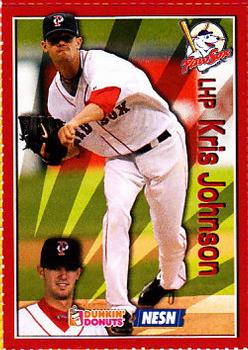 2009 Dunkin' Donuts NESN Pawtucket Red Sox #NNO Kris Johnson Front