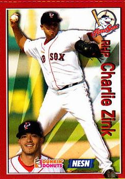 2009 Dunkin' Donuts NESN Pawtucket Red Sox #NNO Charlie Zink Front