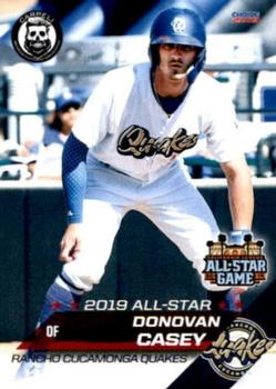 2019 Choice California League All-Star Game #27 Donovan Casey Front