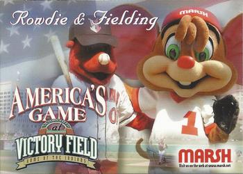 2002 Choice Marsh America's Game Indianapolis Indians #1 Rowdie / Fielding the Mouse Front
