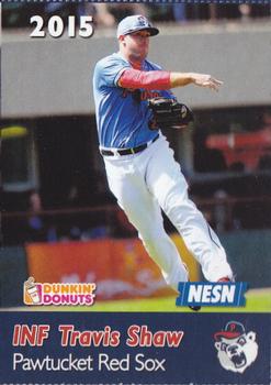 2015 Dunkin' Donuts NESN Pawtucket Red Sox #NNO Travis Shaw Front