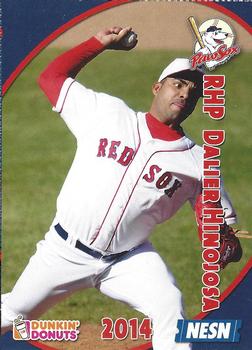 2014 Dunkin' Donuts NESN Pawtucket Red Sox #NNO Dalier Hinojosa Front