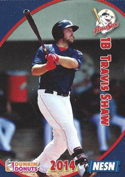 2014 Dunkin' Donuts NESN Pawtucket Red Sox #NNO Travis Shaw Front