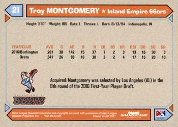 2017 Grandstand Inland Empire 66ers #NNO Troy Montgomery Back