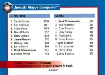 2009 Jewish Major Leaguers Record-Setters Edition #NNO Career Leaders: Pitching Front