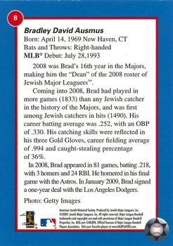 2009 Jewish Major Leaguers Record-Setters Edition #8 Brad Ausmus Back