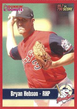 2004 Dunkin' Donuts 99.7/790 The Score Pawtucket Red Sox #NNO Bryan Hebson Front
