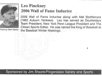 2007 Jim Sheets Fingerlakes Variety and Sports Auburn Doubledays #NNO Leo Pinckney Back
