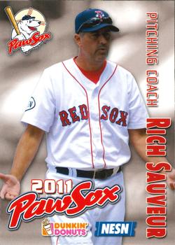 2011 Dunkin' Donuts NESN Pawtucket Red Sox #NNO Rich Sauveur Front