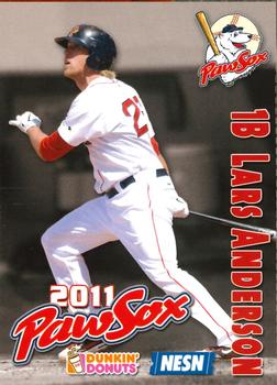2011 Dunkin' Donuts NESN Pawtucket Red Sox #NNO Lars Anderson Front