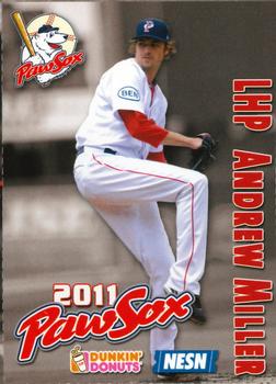 2011 Dunkin' Donuts NESN Pawtucket Red Sox #NNO Andrew Miller Front