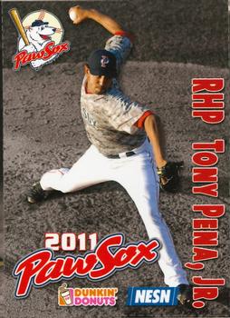 2011 Dunkin' Donuts NESN Pawtucket Red Sox #NNO Tony Pena, Jr. Front