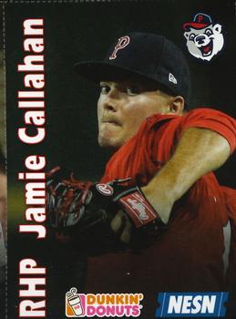 2017 Dunkin' Donuts NESN Pawtucket Red Sox #NNO Jamie Callahan Front