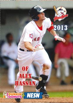 2013 Dunkin' Donuts NESN Pawtucket Red Sox #NNO Alex Hassan Front