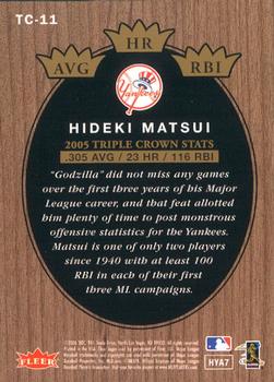 2006 Fleer Tradition - Triple Crown Contenders #TC-11 Hideki Matsui Back