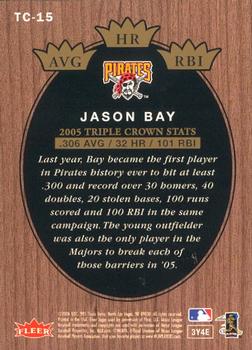2006 Fleer Tradition - Triple Crown Contenders #TC-15 Jason Bay Back
