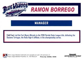 2019 Grandstand Pensacola Blue Wahoos #NNO Ramon Borrego Back