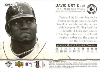 2006 SP Authentic - Baseball Heroes #SPAH-10 David Ortiz Back