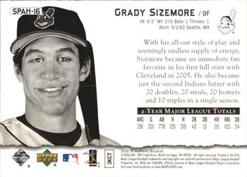 2006 SP Authentic - Baseball Heroes #SPAH-16 Grady Sizemore Back