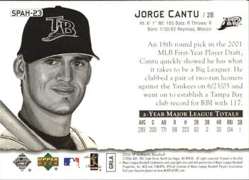 2006 SP Authentic - Baseball Heroes #SPAH-23 Jorge Cantu Back