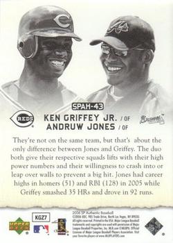 2006 SP Authentic - Baseball Heroes #SPAH-43 Ken Griffey Jr. / Andruw Jones Back