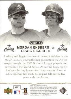 2006 SP Authentic - Baseball Heroes #SPAH-47 Craig Biggio / Morgan Ensberg Back