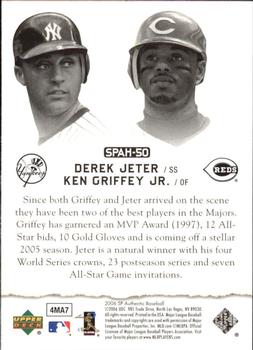2006 SP Authentic - Baseball Heroes #SPAH-50 Ken Griffey Jr. / Derek Jeter Back