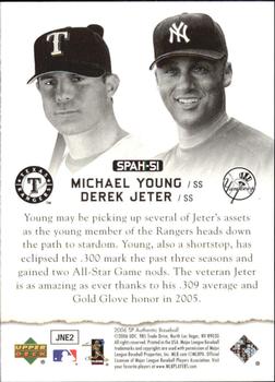 2006 SP Authentic - Baseball Heroes #SPAH-51 Derek Jeter / Michael Young Back
