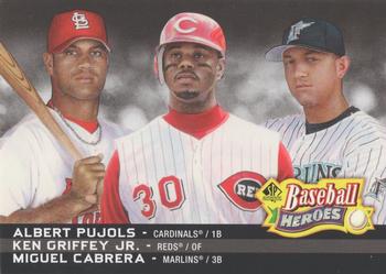 2006 SP Authentic - Baseball Heroes #SPAH-58 Ken Griffey Jr. / Albert Pujols / Miguel Cabrera Front