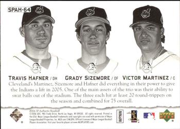 2006 SP Authentic - Baseball Heroes #SPAH-64 Travis Hafner / Victor Martinez / Grady Sizemore Back