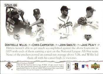 2006 SP Authentic - Baseball Heroes #SPAH-66 John Smoltz / Chris Carpenter / Jake Peavy / Dontrelle Willis Back
