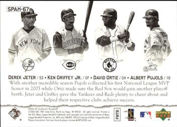 2006 SP Authentic - Baseball Heroes #SPAH-67 Ken Griffey Jr. / Derek Jeter / David Ortiz / Albert Pujols Back