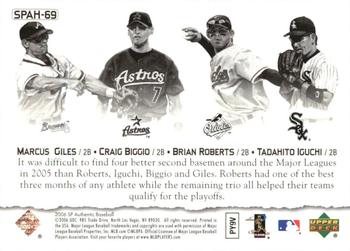 2006 SP Authentic - Baseball Heroes #SPAH-69 Craig Biggio / Brian Roberts / Marcus Giles / Tadahito Iguchi Back