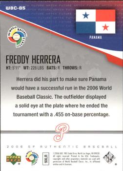 2006 SP Authentic - World Baseball Classic Future Watch #WBC-85 Freddy Herrera Back