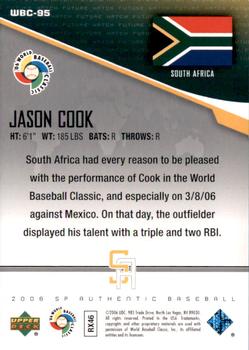 2006 SP Authentic - World Baseball Classic Future Watch #WBC-95 Jason Cook Back