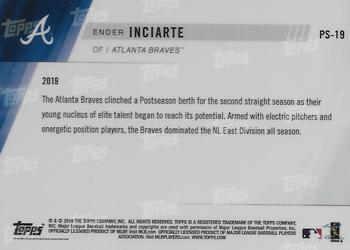 2019 Topps Now Postseason Atlanta Braves #PS-19 Ender Inciarte Back