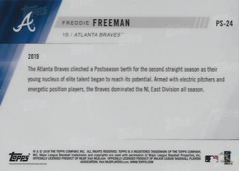 2019 Topps Now Postseason Atlanta Braves #PS-24 Freddie Freeman Back