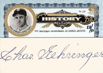 2006 SP Legendary Cuts - A Place in History Cuts #PHC-CG Charlie Gehringer Front