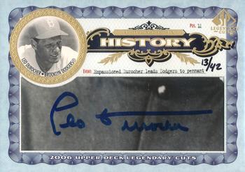 2006 SP Legendary Cuts - A Place in History Cuts #PHC-DL Leo Durocher Front